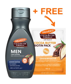 Cocoa Butter Formula Men’s Lotion 250ml + Biotin Pack