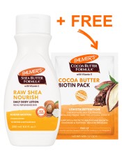 Raw Shea Nourish Body Lotion 250ml + Biotin Pack