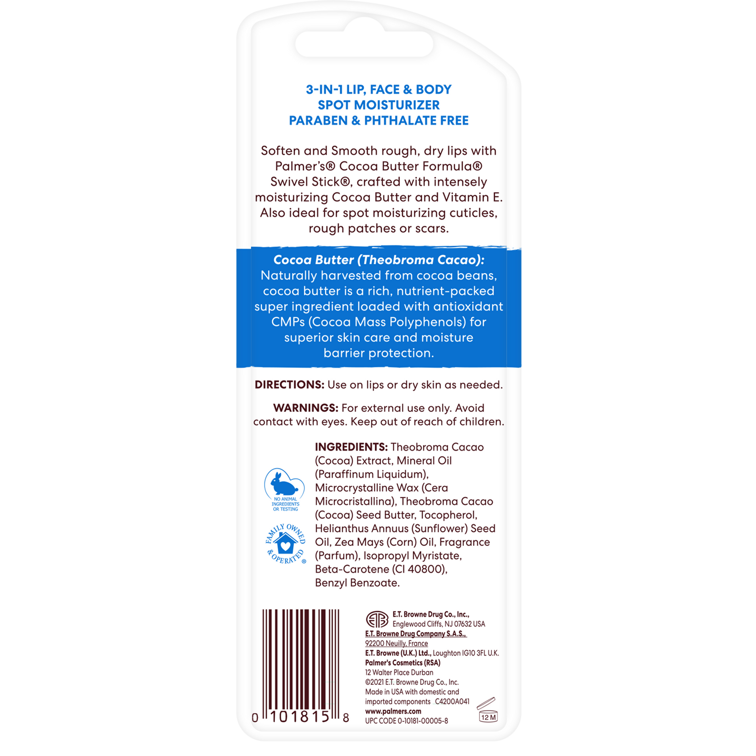 Cocoa Butter Formula Swivel Stick 3 in 1, 14gm