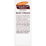 Palmer’s Cocoa Butter Bust Firming Cream packaging with key ingredients listed.