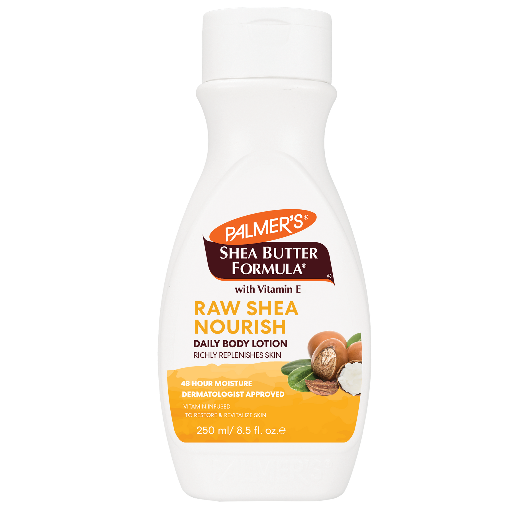 Raw Shea Nourish Body Lotion by Palmer’s, 250 ml squeeze-bottle.