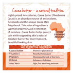 Moisture Rich Night Cream, cocoa butter-based, enhances skin's moisture and vitality.